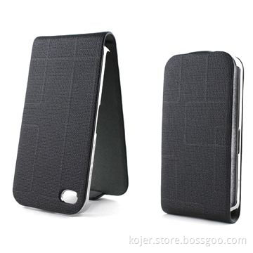Leather Flip Cases for iPhone 4S with Electroplating Built-in Holder